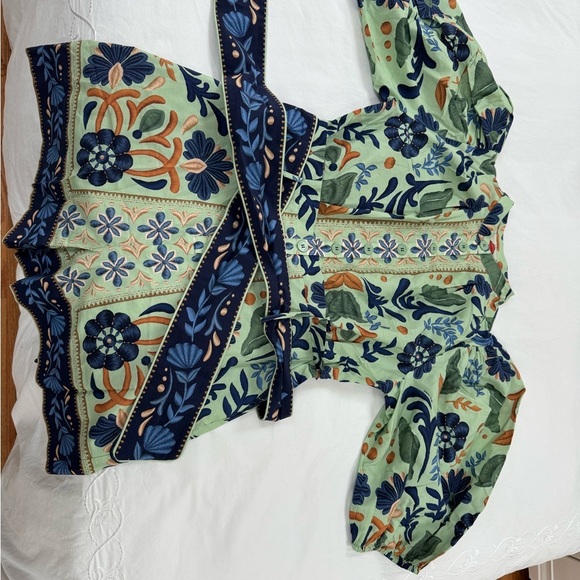 Farm Rio Ocean Tapestry Romper - Picture 2 of 3